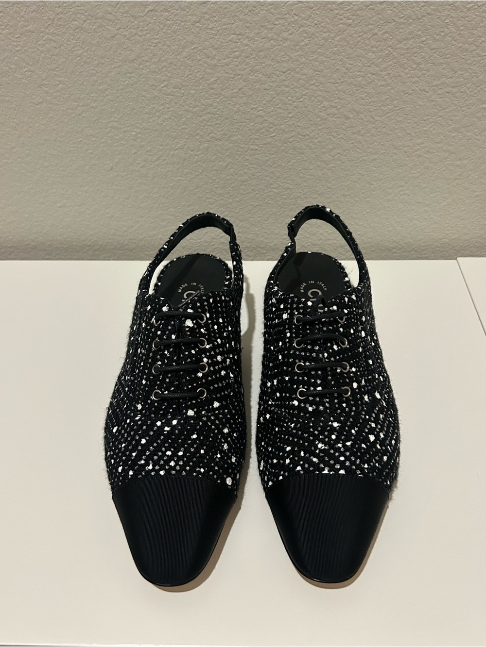 Chanel 20B Lace-up slingbacks